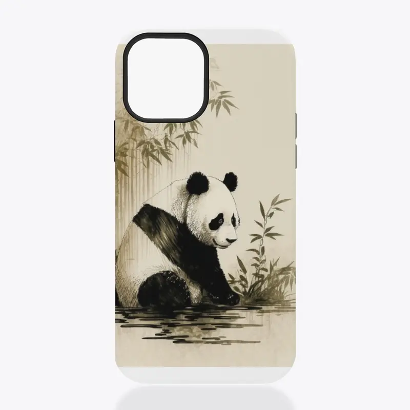 Serene Panda and Bamboo