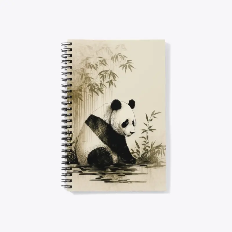 Serene Panda and Bamboo